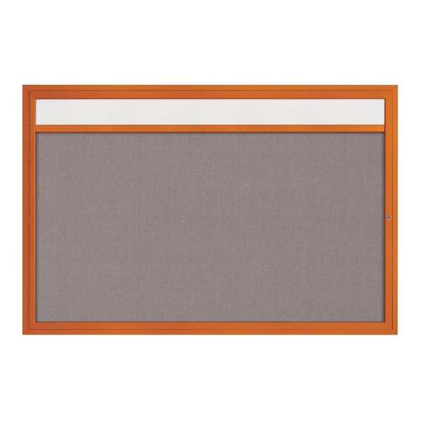 Hinge-less Radius Corkboard, 36"x36", Satin Alum Frame/Amethyst